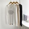 Camiseta con capucha de manga larga, holgada, transparente y fina, para mujer, sudadera con capucha de verano y otoño, blusa holgada de longitud media, estilo urbano para mujer
