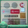 Produção de sinal com LOGO em serigrafia de liga de alumínio, sinal com LOGO a laser dupla face, sinal de hardware em aço inoxidável