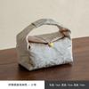 Bolsa de tela de algodón y lino hecha a mano, portátil, para viaje, para guardar juego de té, taza de té, bolsa de tela portátil, bolsa de almacenamiento para tetera