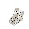 Calcetines de lana Maillard cachemir de caña media otoño e invierno engrosados cálidos calcetines para niños japoneses Joker lunares Zhuji al por mayor