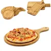 Bandeja de Pizza Transfronteiriça Bandeja de Madeira Redonda Grau Alimentício Doméstico Tendência Utensílios de Mesa Frango Frito Tábua de Madeira Bandeja de Assar Steak