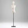 Mannequin Feminino de Meio Corpo com Ombros Retos e Peito Plano, Suporte de Mannequin Estilo Coreano para Loja de Roupas, Manequim para Vitrine