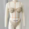 Biquíni Sexy Retro de Bolinhas com Fenda Alta Triângulo Push-Up Comércio Exterior Transfronteiriço Novo Estilo 2026 Peça Única