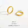 Anillo Ojo de Gato Dorado Brillante, Anillo Liso, Anillo Corrugado, Anillo Sólido de Pareja Moderno y Sencillo, Anillo para Dedo del Pie para Novia