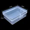 Caixa de Plástico Transparente Removível Caixa de Brincos Caixa de Armazenamento Ferramenta DIY Artesanal Material para Joias Caixa de Armazenamento Caixa de Joias