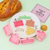 Molde de Biscoito com Tema de Professor para Uso Doméstico, Cortador Tipo Prensa Tridimensional para Biscoito Fondant, Ferramenta de Confeitaria