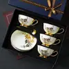 Conjunto de Xícaras de Café de Porcelana Fina e Elegante, Exclusivo Conjunto de Xícara e Pires de Cerâmica, Caixa de Presente de Alto Valor, Presente de Inauguração