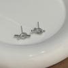 Estilo Ins Minimalista Exquisito Diseño de Nudo Pequeño Pendientes de Moda Retro de Gama Alta Chapados en Cobre con Oro Real Lazo