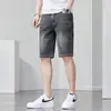 Pantalones Cortos Finos de Mezclilla para Hombre Verano 2026, Pantalones Cortos de Mezclilla de Cinco Puntos de Moda y Versátiles para Hombre