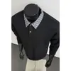 Novedad Otoño 2026 Estilo Hong Kong Tallas Grandes Algodón Chino Cuello Solapa Sudadera M-5X HW26919-TeP26
