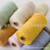 Venta al por mayor del fabricante Cordón de Algodón Colorido de 3.5 mm Cuerda para Crochet Hilo de Tejido Hecho a Mano Cordón de Cuerda de Algodón Específico para Bolsas DIY