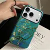 Funda de Pintura al Óleo Estilo Van Gogh Popular Tk Flor de Albaricoque Dos en Uno para iPhone 17 y Cubierta Protectora de Película para Apple 16