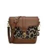 El color popular de este año, estampado de leopardo, bolsa pequeña para teléfono móvil, bolsa para mujer, nueva moda 2024, todo a juego, bolso de hombro cruzado