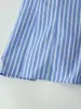 Venta al por mayor 2026 Verano Nueva Ropa Femenina Estilo Europeo y Americano con Decoración de Moño Camisa sin Mangas Rayada 7276
