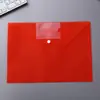 Bolsa de Archivo Snap A4 al por Mayor Transparente Colorida Impermeable para Documentos de PP con Tarjeta de Presentación Bolsa de Almacenamiento de Documentos para Estudiantes