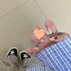 10 Peças de Unhas Usáveis Olho de Gato de Cristal, Patches de Manicure Artesanais de Alto Padrão para Outono e Inverno, Unhas Postiças, Unhas Longas para Clarear