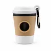 Dispensador de Bolsas para Excrementos Portátil Portabolsas para Desechos de Mascotas Taza de Café