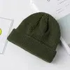 2026 Gorro de Tricô para Mulheres, Gorro Quente, Chapéu Redondo de Lã Retro Cor Sólida, Chapéu de Outono e Inverno para Exterior, Gorro Quente de Lã