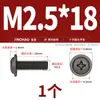Tornillos Redondos de Cabeza Cruz Phillips Niquelados Endurecidos con Arandelas, Tornillos Pequeños de Cabeza Plana, Tornillos para Gabinete de Computadora M2M3M4