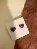 Pendientes Acrílicos de Color Caramelo con Forma de Corazón Estilo Japonés y Coreano Dulces Ins Minimalistas