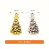 Navidad Retro Comercio Exterior Copo de Nieve Árbol de Navidad Colgante de Aleación Accesorios para Llaveros DIY Venta Directa de Fábrica