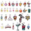 Patches bordados de desenhos animados de comida retrô americana, comida gourmet e bebida, incluindo designs de cola, pizza e sorvete, para atacado de roupas e bagagens