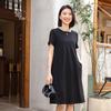 Vestido Yun Yun con Diseño de Cuello Polo para Mujer 2026 Estilo Nuevo de Gama Alta Talla Grande Holgado Casual de Longitud Media