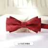 Pajarita para Hombre Boda Novio Padrino Banquete Fiesta Cabeza Plana Pajarita Vestido Formal Casual Negocios Caballero Doble Corbata