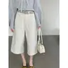 Pantalones Casuales Anchos Cortos Estilo Coreano Taochuan para Mujer, Jeans Rectos Adelgazantes de Cintura Alta, Tendencia U88025