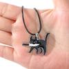 Colgante de aleación con forma de cuchillo y gato de dibujos animados, estilo transfronterizo, para mujer, estilo japonés, venta al por mayor