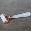 Rodillo Masajeador Facial de Cristal Rosa, Bola Rodante de Resina No de Jade, Palo de Masaje para Lifting y Firmeza de Ojos y Rostro