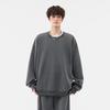 25 Novo Estilo Outono e Inverno Moletom de Algodão Lavado com Efeito Desgastado Gola Redonda Estilo Popular Pode Ser Combinado com Terno