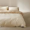 Conjunto de Quatro Peças Espesso Escovado de Algodão de Fibra Longa Micro Veludo Contagem 100, Roupa de Cama Simples de Algodão Quente para Outono e Inverno