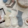Calcetines de verano calcetines de tubo para mujer calcetines finos de contraste calcetines de rizo de boca calcetines de algodón sin costuras antipilling para mujer al por mayor