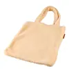 Bolsa de compras de terciopelo de cordero Terciopelo de oso de peluche Personalizada de fábrica Bolso pequeño de hombro bolsa de terciopelo estilo lindo Bolso de mano de pana