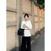 Llegó. Cinturón a juego, tono morado, suéter grueso otoño/invierno para mujer, nuevo cuello en V, mangas de farol, suéter de lana sintética