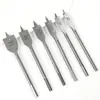 Fabricante Marcenaria Três Pontos 6 peças Cor Natural Broca Chata Haste Sextavada Conjunto Abridor de Furos para Marcenaria Broca Chata Furador de Placa de Madeira
