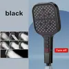 Alcachofa de Ducha de Silicona de Siete Funciones Ahorradora de Agua con Teclas de Piano Transfronteriza, Alcachofa de Ducha Universal de Mano para Bañarse