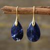 Pendientes colgantes de gota de agua de piedra natural bohemia nuevos transfronterizos, joyería de moda europea y americana, joyería al por mayor