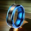 Acero de titanio nicho europeo y americano transfronterizo sensible a la temperatura cambio de color anillo de temperatura frío para hombre de acero inoxidable que no se decolora