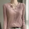 Suéter de punto tipo cárdigan con cuello redondo para mujer, fino y holgado, adelgazante, adecuado para figuras petite, tallas grandes, lana sintética, prenda de abrigo para otoño e invierno
