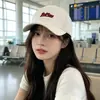 Estilo Coreano Sombrero de Pato con Circunferencia de Cabeza Grande Nuevo Estilo para Mujer Adelgazante Facial Ala Ancha Letra Versátil Gorra de Béisbol Sombrero de Protección Solar