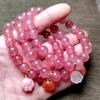Pulseira de Cristal de Morango Natural, Vermelho Sangue de Pombo Estrela, Corpo de Água Branca Cristal de Morango, Cristal de Morango Verde, Fornecimento Atacado para Comércio Exterior