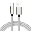 Cable de Carga Rápida Transfronterizo de 100W Luz Lateral Degradada Cable de Datos Trenzado Adecuado para Apple 16Pd Android Tipo-C Cable de Carga