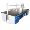 Fabricantes suministran banco de pruebas de acero y madera consola de laboratorio mesa experimental banco de pruebas de acero y madera