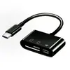 Lector de tarjetas multifuncional USB+Type-C para tarjetas de memoria TF, tarjetas SD, cámaras, computadoras, lector de tarjetas OTG de alta velocidad para teléfonos Android
