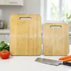 Tabla de cortar de alta densidad imitación madera de bambú para el hogar con asa interior para colgar y secar
