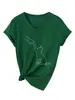 Camiseta de manga corta con cuello en V, linda, divertida y versátil para mujer, con diseño de puño de gatito, de Amazon Wish, comercio electrónico transfronterizo, en stock para usar en capas