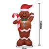Exclusivo Transfronterizo para Decoración de Patio Navideño Modelo Inflable de Hombre de Jengibre de 1.5 m Inflable Navideño de Viejo Muñeco de Nieve