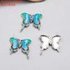 Plata de Ley Pegamento de Gota Flor de Loto Mariposa Accesorios Vintage Antiguo DIY Hecho a Mano Material de Cuentas Joyería Accesorios de Cuentas